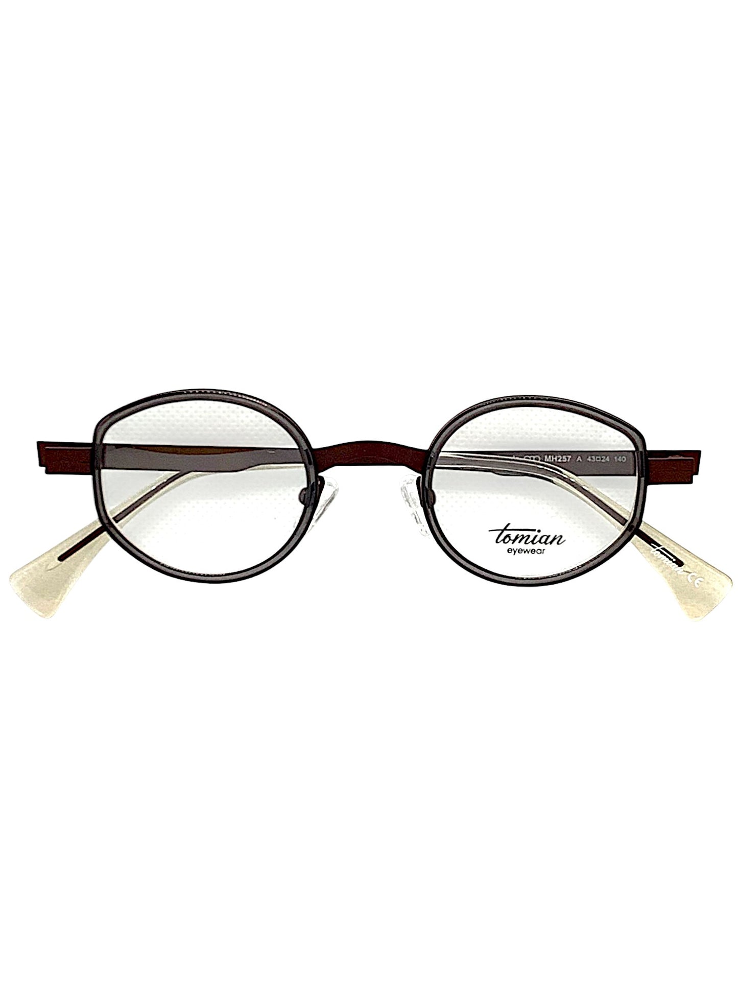 TOMIAN 257 - Occhiali da Vista Unisex Montatura Metallo Sottile e Leggero