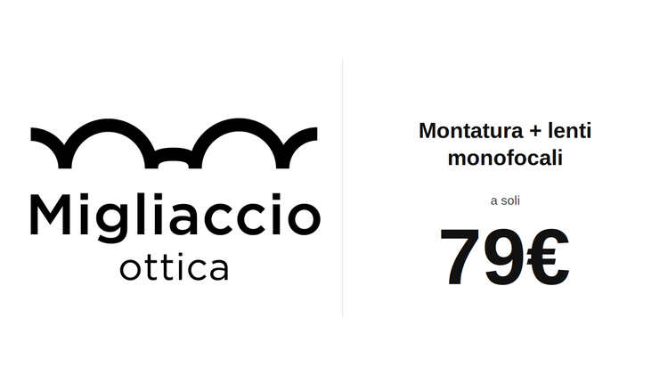 OCCHIALE + LENTI MOMNOFOCALI 79€