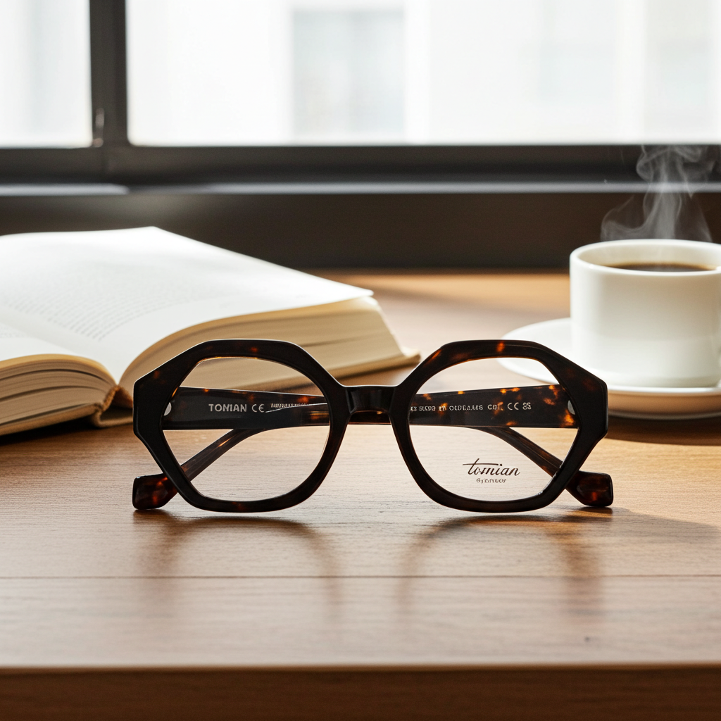 TOMIAN 883 - Occhiali da Vista Uomo Donna Montatura Acetato Classica