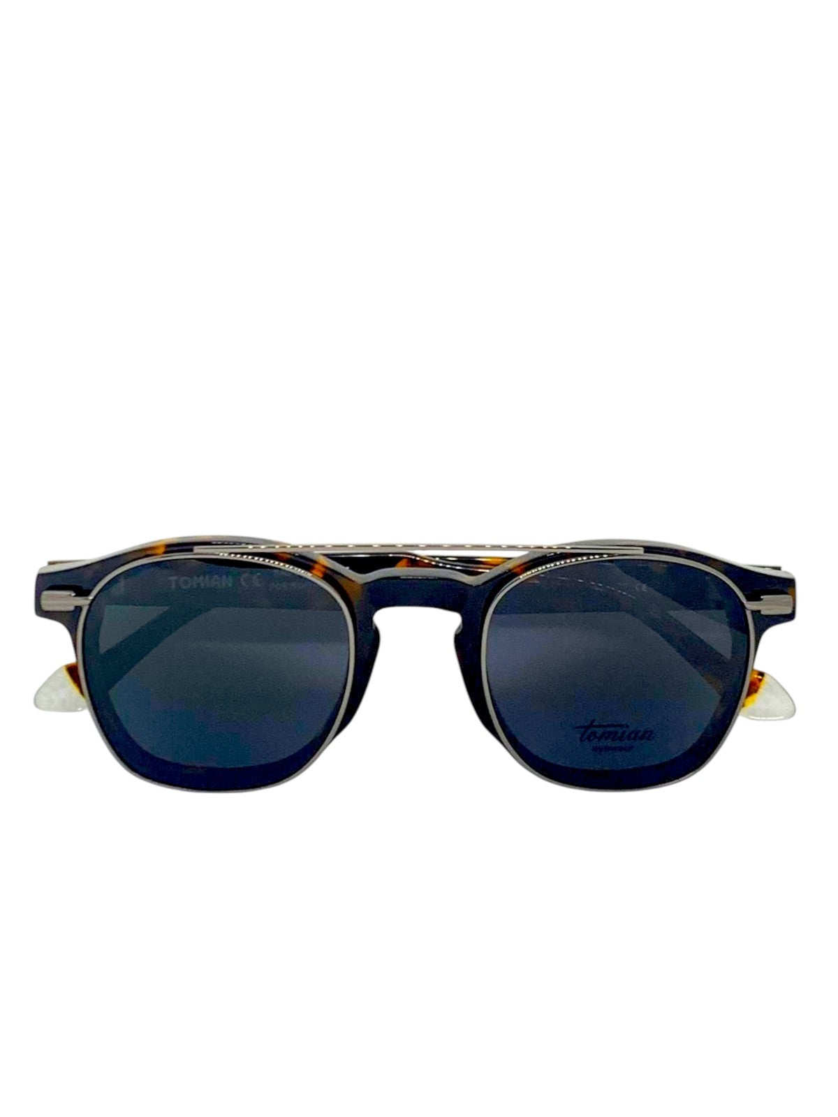 TOMIAN 570 Occhiale Da VIsta Quadrato Con Clip-On Unisex