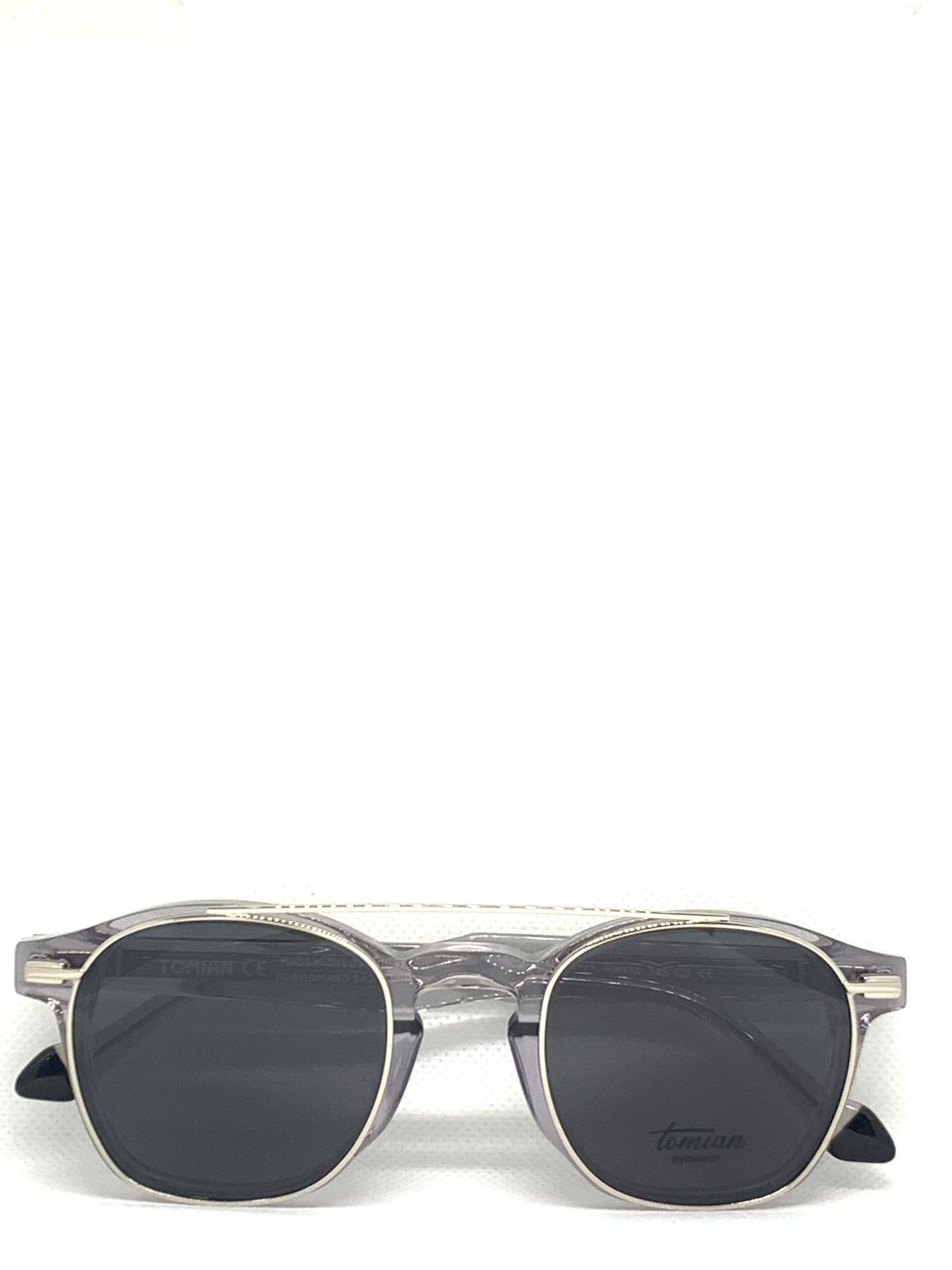 TOMIAN 570 Occhiale Da VIsta Quadrato Con Clip-On Unisex