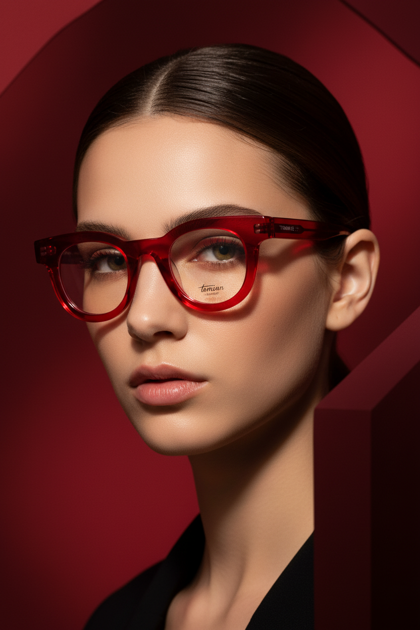 TOMIAN 829 - Occhiali da Vista Donna Montatura Acetato Tondo