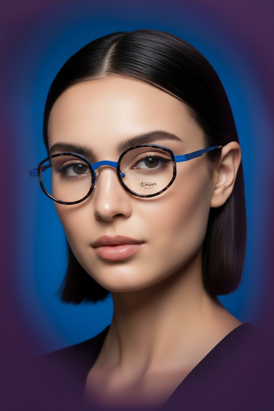 TOMIAN 257 - Occhiali da Vista Unisex Montatura Metallo Sottile e Leggero