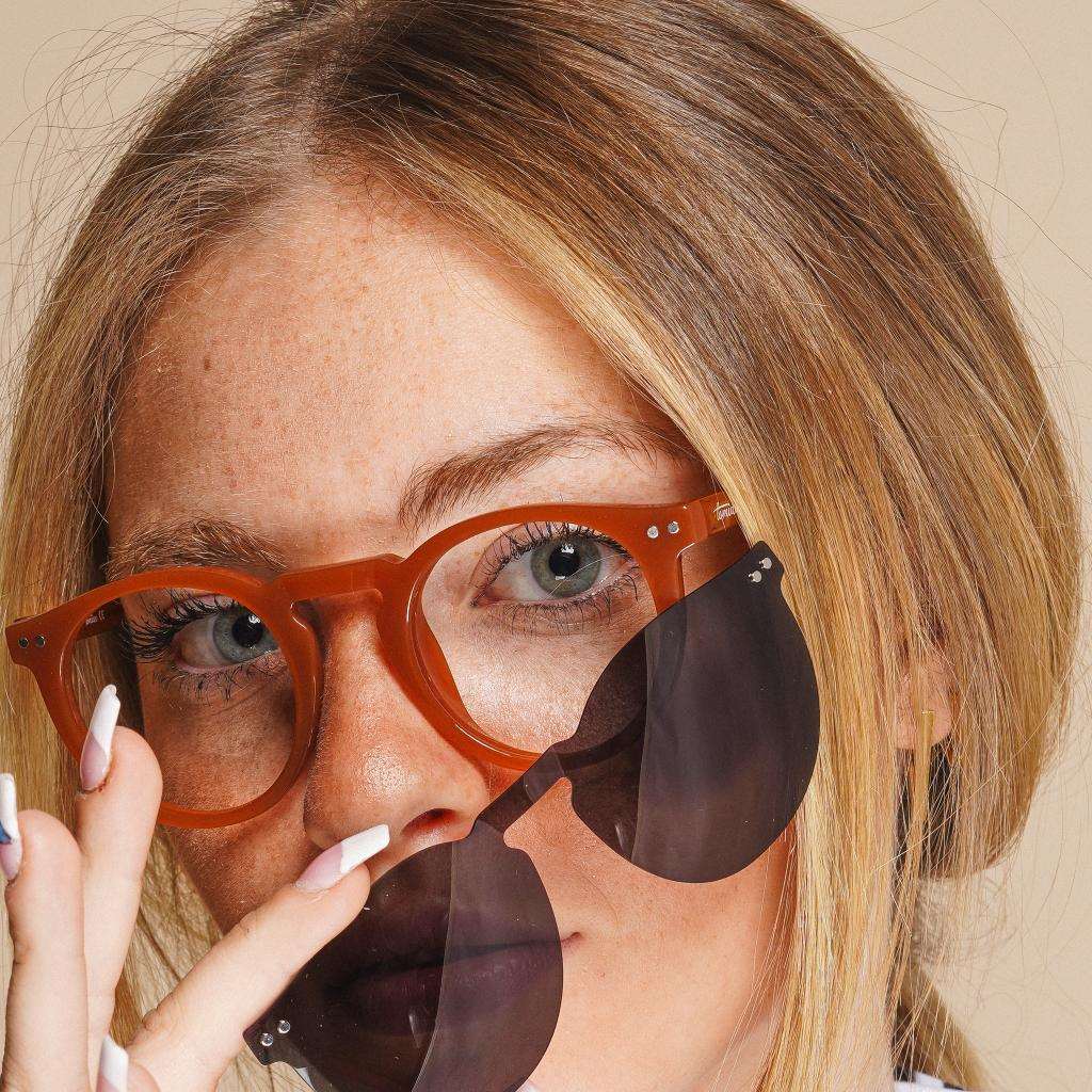 Occhiale Tondo Clip On Clip Magnetica Occhiale in