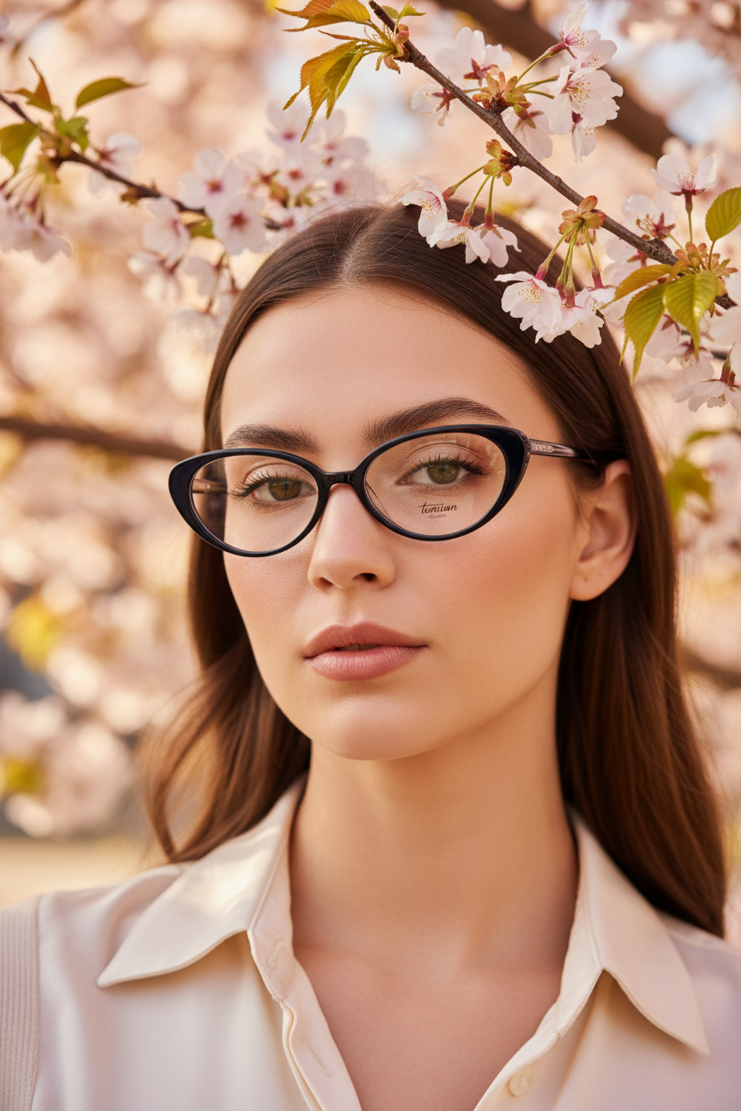TOMIAN 125 - Occhiali da Vista Donna Forma a Gatta Montatura Acetato