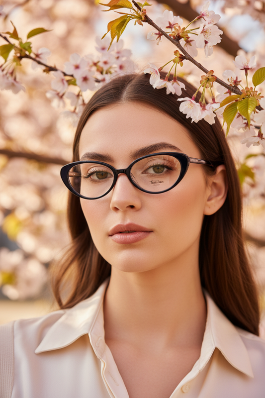 TOMIAN 125 - Occhiali da Vista Donna Forma a Gatta Montatura Acetato