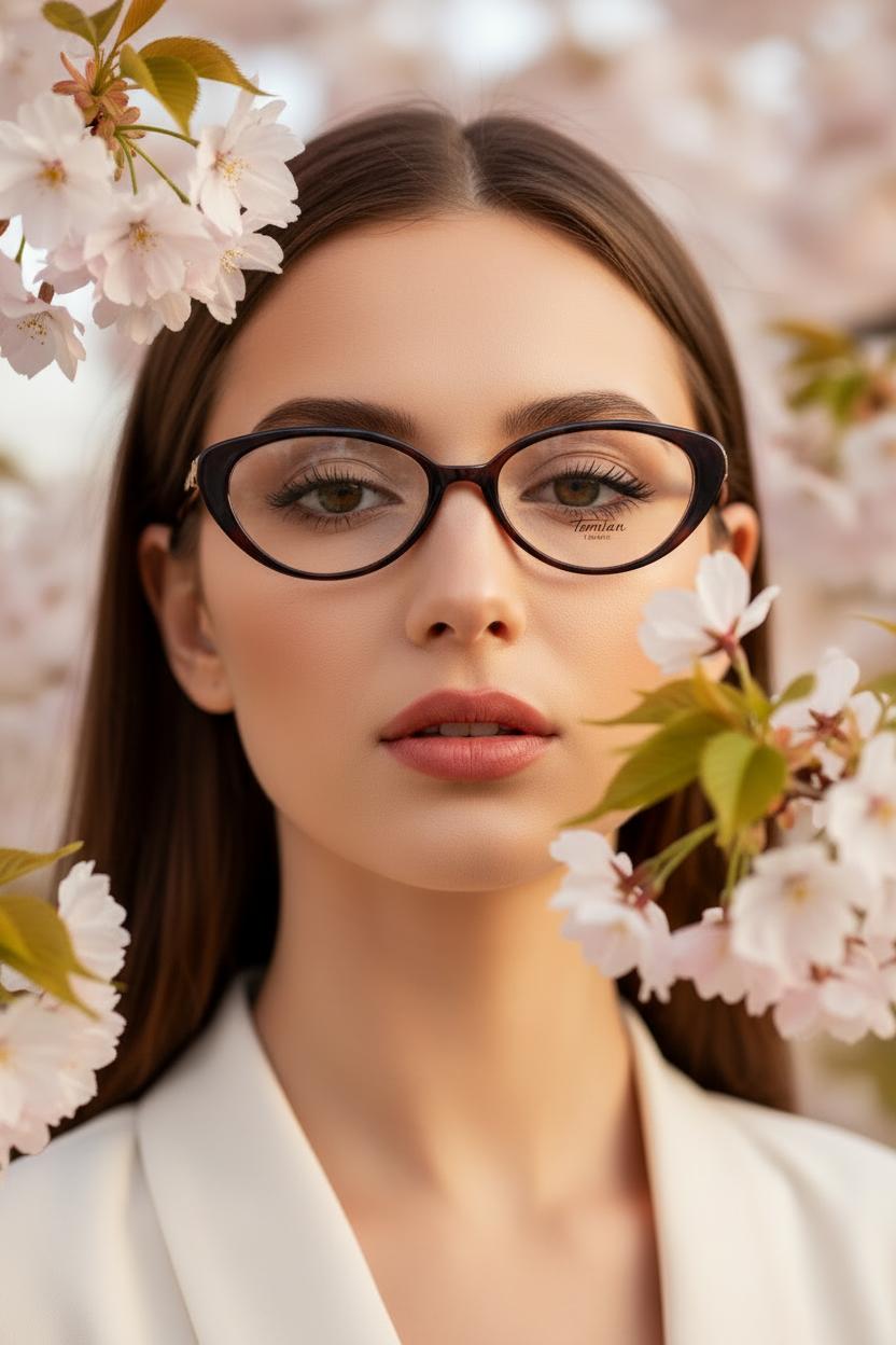 TOMIAN 125 - Occhiali da Vista Donna Forma a Gatta Montatura Acetato
