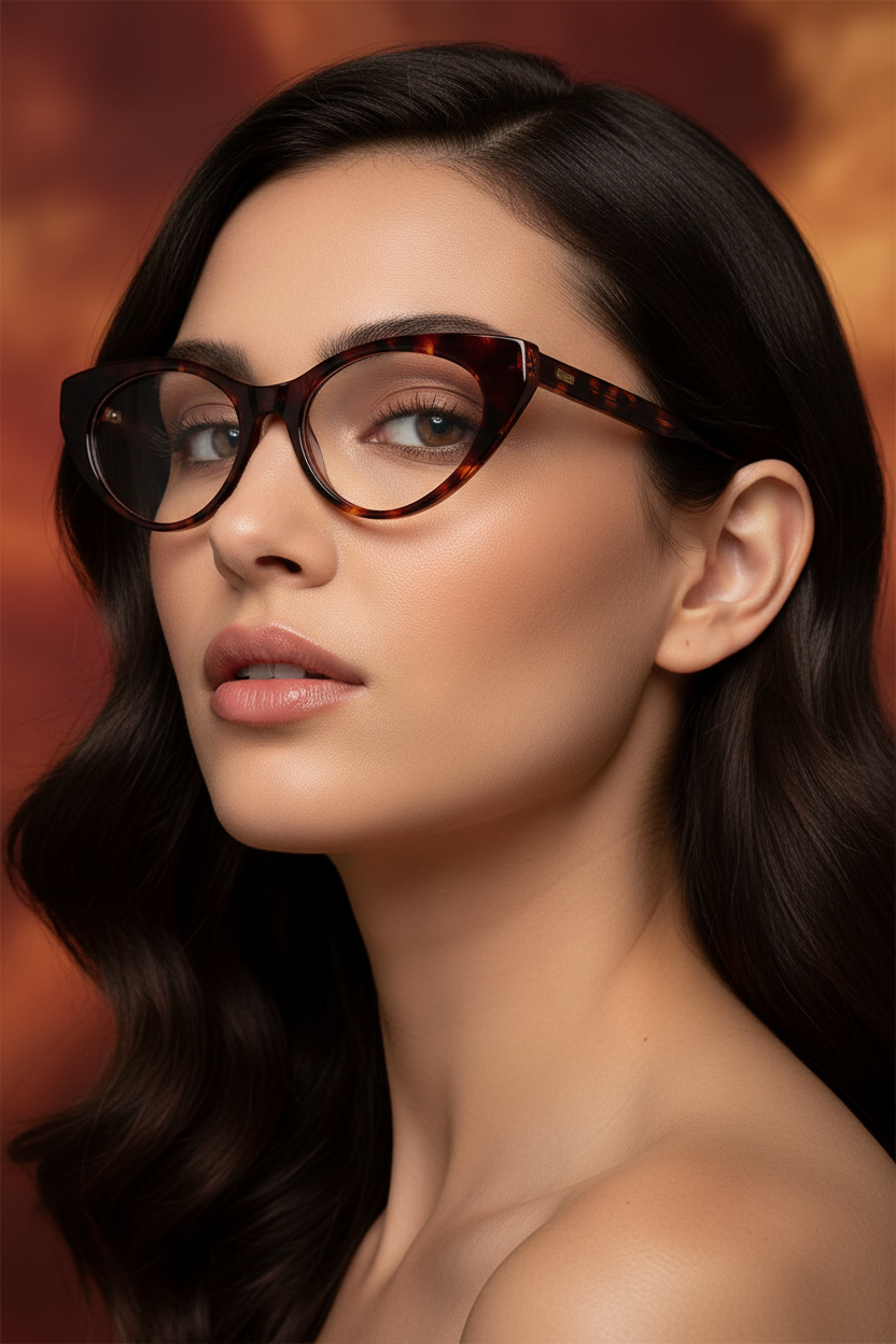 TOMIAN 169 - Occhiali da Vista Donna Montatura Cat Eye