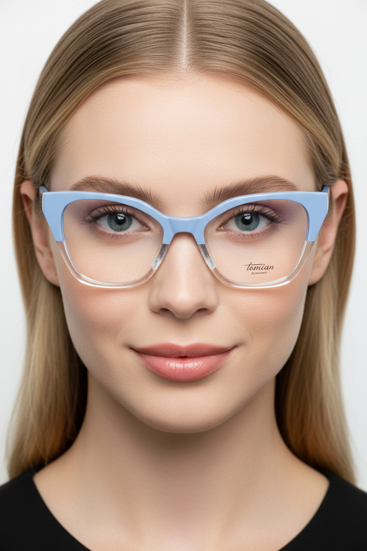 TOMIAN 574 - Occhiali da Vista Donna con Clipon Magnetico Sole